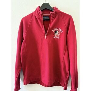 JanSport FSU Seminoles Mom 1/4 Zip Sweatshirt Red Women's Size Large